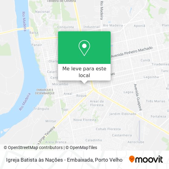Igreja Batista às Nações - Embaixada mapa