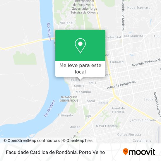 Faculdade Católica de Rondônia mapa