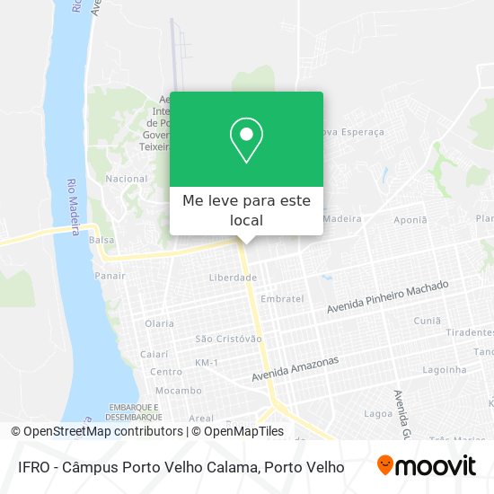 IFRO - Câmpus Porto Velho Calama mapa