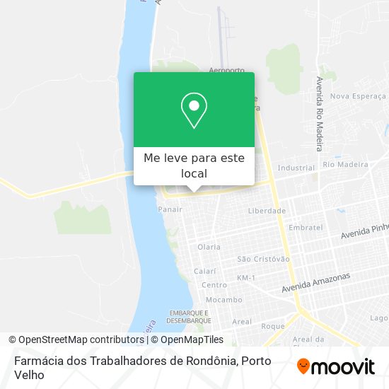 Farmácia dos Trabalhadores de Rondônia mapa