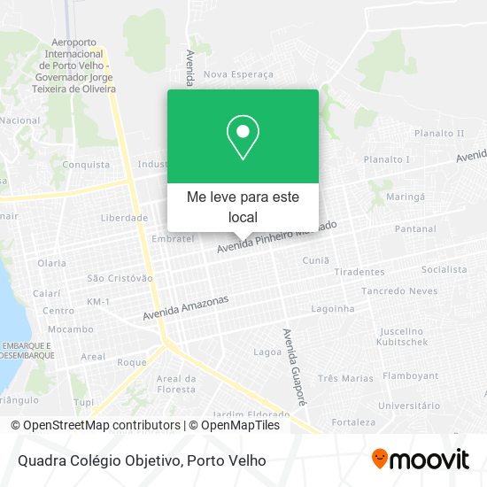 Quadra Colégio Objetivo mapa