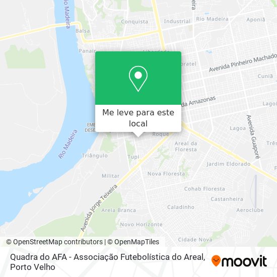 Quadra do AFA - Associação Futebolística do Areal mapa