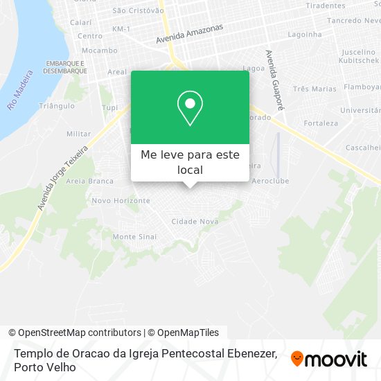 Templo de Oracao da Igreja Pentecostal Ebenezer mapa