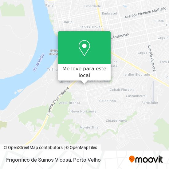 Frigorifico de Suinos Vicosa mapa