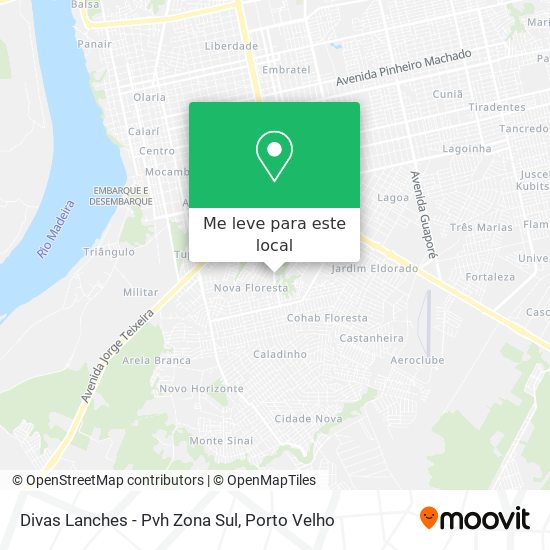 Divas Lanches - Pvh Zona Sul mapa