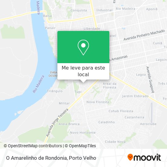 O Amarelinho de Rondonia mapa