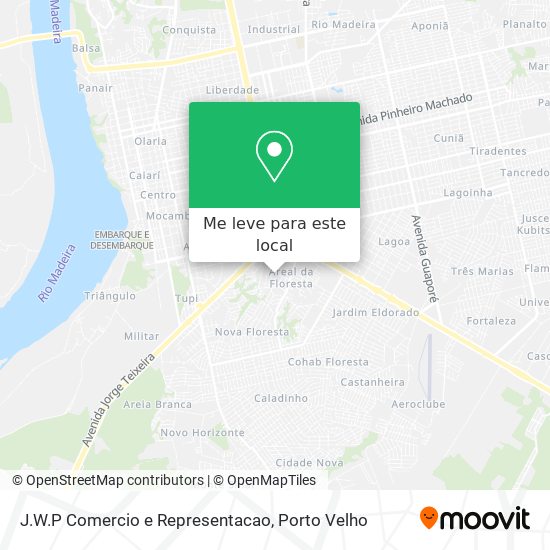 J.W.P Comercio e Representacao mapa