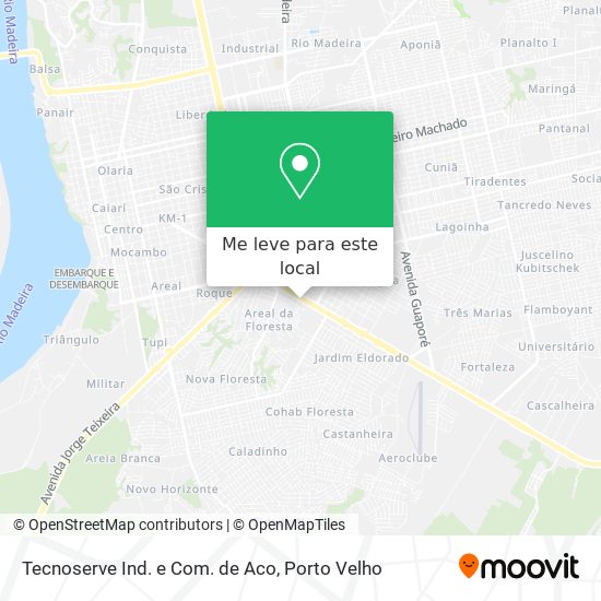 Tecnoserve Ind. e Com. de Aco mapa
