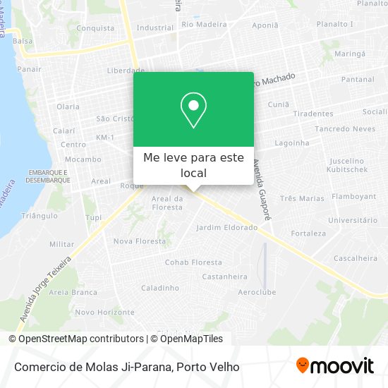 Comercio de Molas Ji-Parana mapa