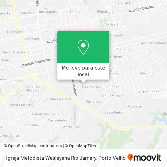 Igreja Metodista Wesleyana Rio Jamary mapa