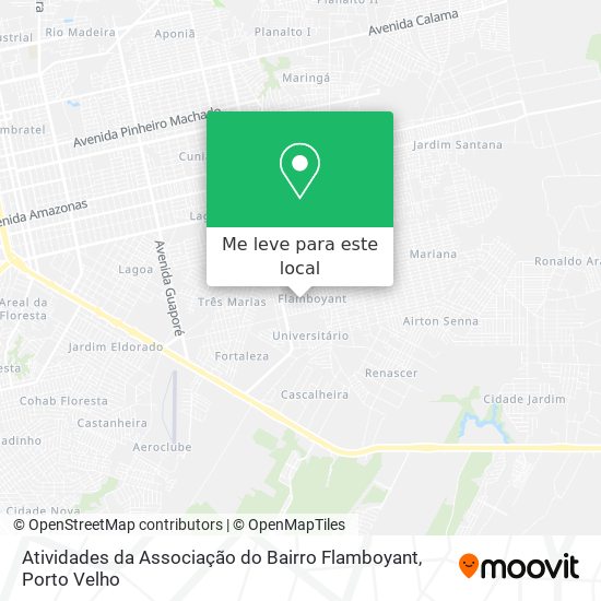 Atividades da Associação do Bairro Flamboyant mapa