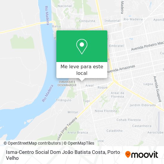Isma-Centro Social Dom João Batista Costa mapa