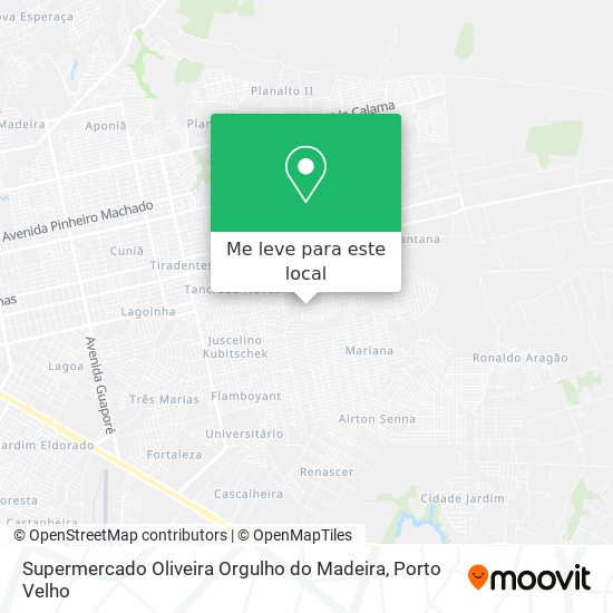 Supermercado Oliveira Orgulho do Madeira mapa