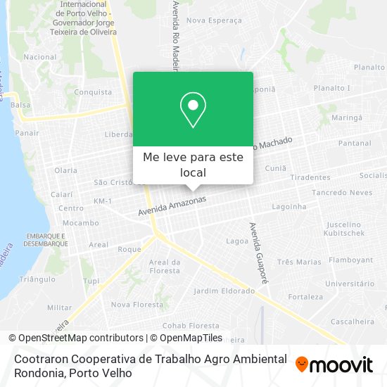 Cootraron Cooperativa de Trabalho Agro Ambiental Rondonia mapa