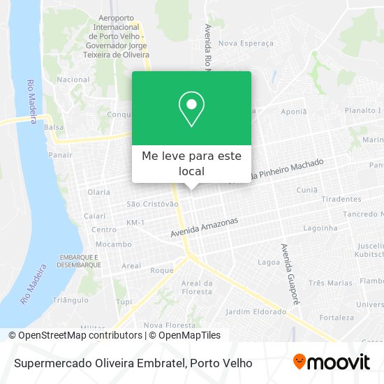 Supermercado Oliveira Embratel mapa