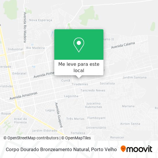 Corpo Dourado Bronzeamento Natural mapa