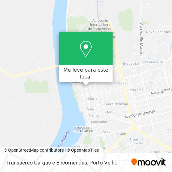 Transaereo Cargas e Encomendas mapa