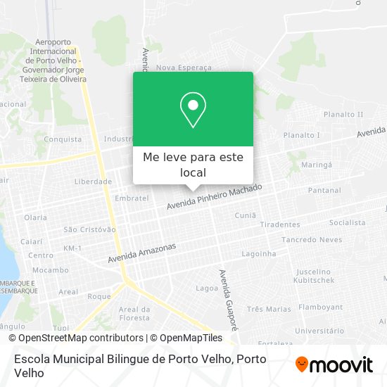 Escola Municipal Bilingue de Porto Velho mapa