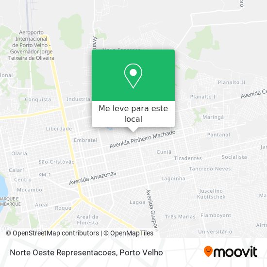 Norte Oeste Representacoes mapa