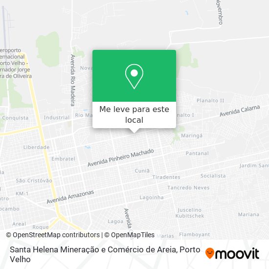 Santa Helena Mineração e Comércio de Areia mapa
