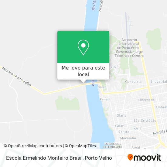 Escola Ermelindo Monteiro Brasil mapa