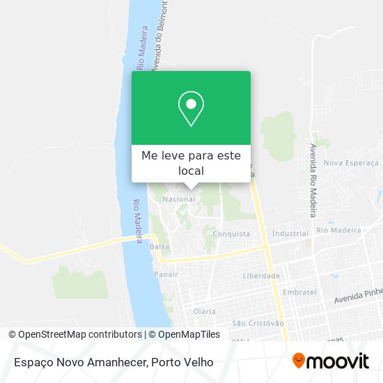 Espaço Novo Amanhecer mapa
