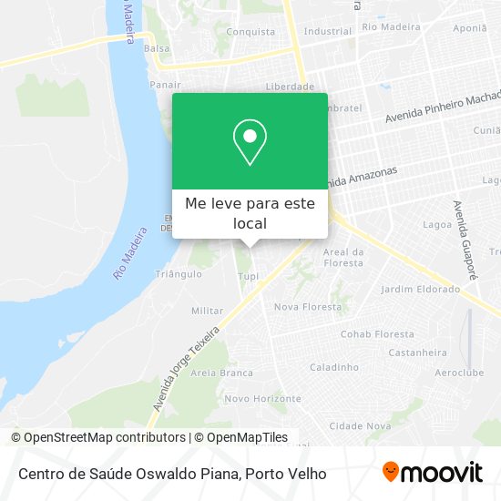 Centro de Saúde Oswaldo Piana mapa