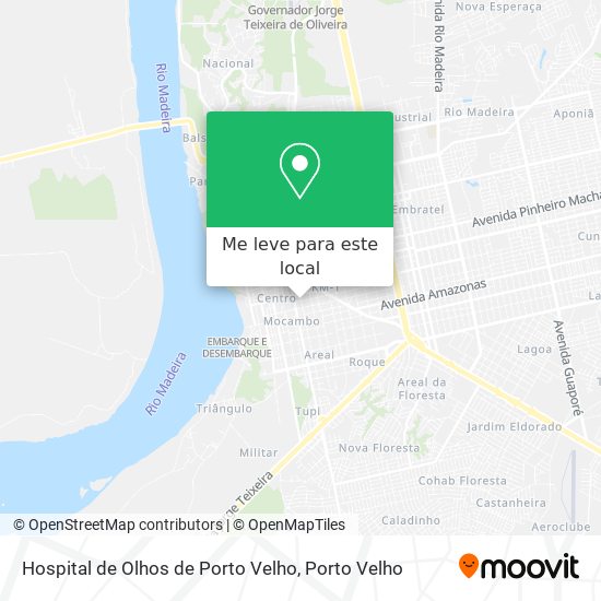 Hospital de Olhos de Porto Velho mapa
