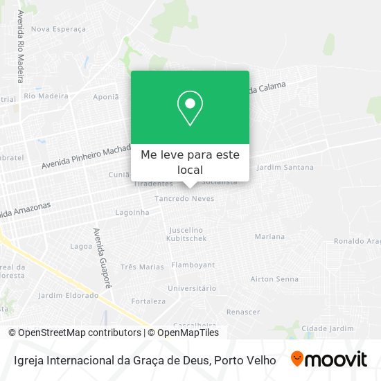 Igreja Internacional da Graça de Deus mapa