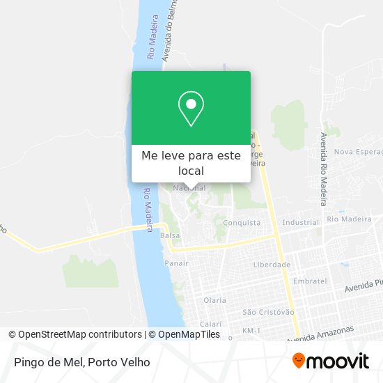 Pingo de Mel mapa