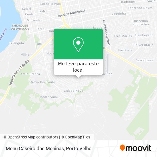 Menu Caseiro das Meninas mapa