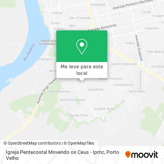 Igreja Pentecostal Movendo os Ceus - Ipmc mapa