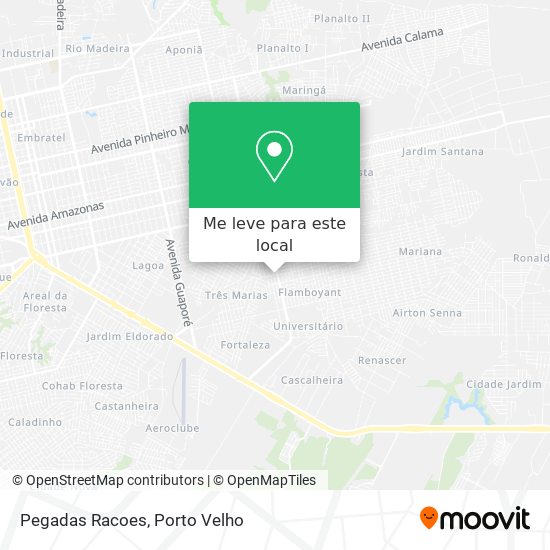 Pegadas Racoes mapa