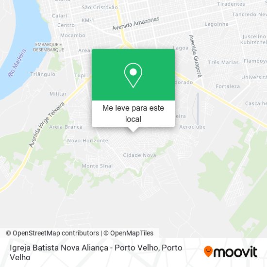 Igreja Batista Nova Aliança - Porto Velho mapa