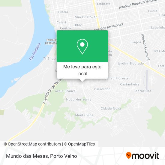 Mundo das Mesas mapa