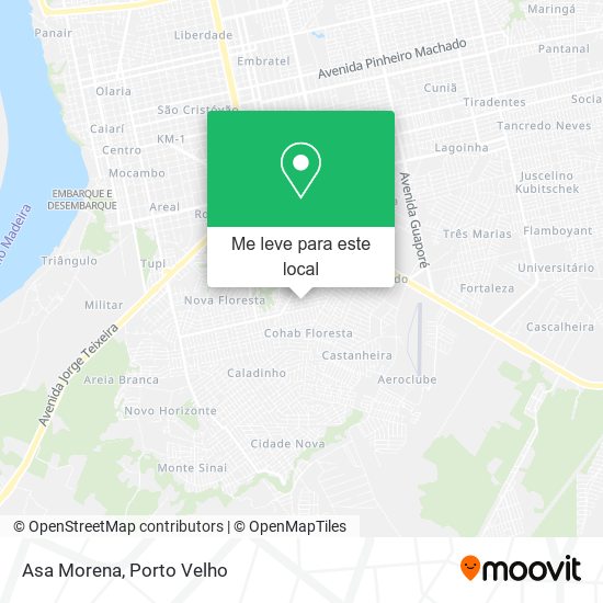Asa Morena mapa