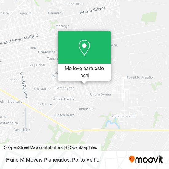 F and M Moveis Planejados mapa