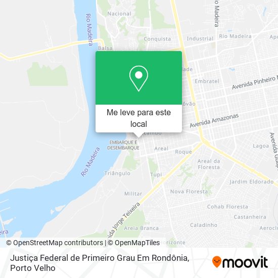 Justiça Federal de Primeiro Grau Em Rondônia mapa