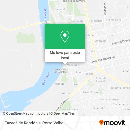 Tacacá de Rondônia mapa
