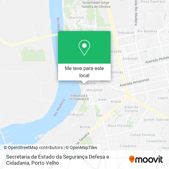 Secretaria de Estado da Segurança Defesa e Cidadania mapa