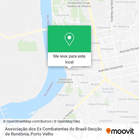 Associação dos Ex Combatentes do Brasil-Secção de Rondônia mapa