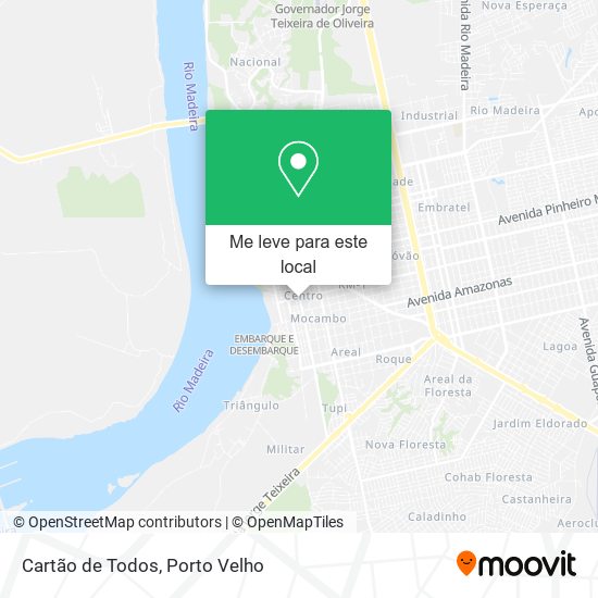 Cartão de Todos mapa