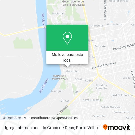 Igreja Internacional da Graça de Deus mapa