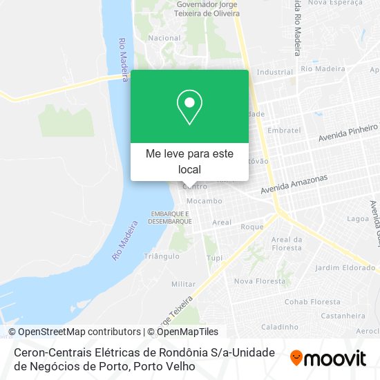 Ceron-Centrais Elétricas de Rondônia S / a-Unidade de Negócios de Porto mapa