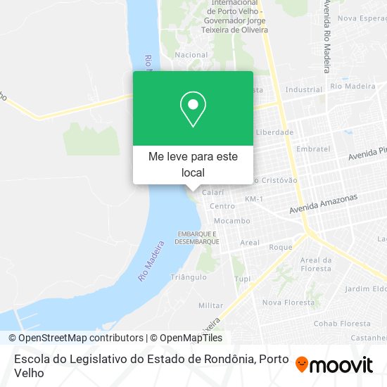 Escola do Legislativo do Estado de Rondônia mapa