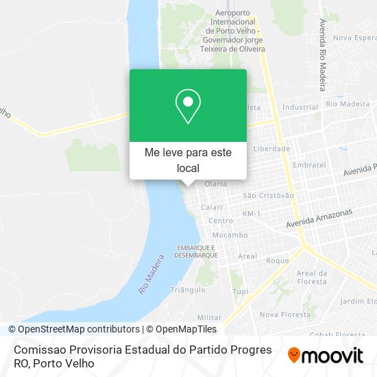 Comissao Provisoria Estadual do Partido Progres RO mapa