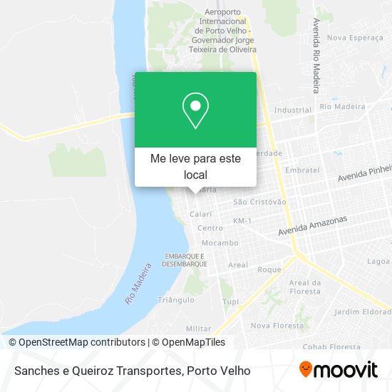 Sanches e Queiroz Transportes mapa