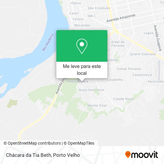 Chácara da Tia Beth mapa