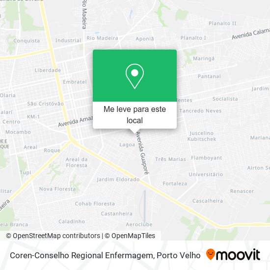 Coren-Conselho Regional Enfermagem mapa