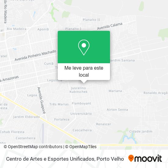 Centro de Artes e Esportes Unificados mapa